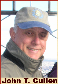 Author John T. Cullen San Diego - image either atop Empire State Building NYC or Eiffel Tower Paris