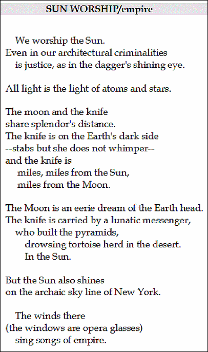 Poem: Sun Worship/Empire